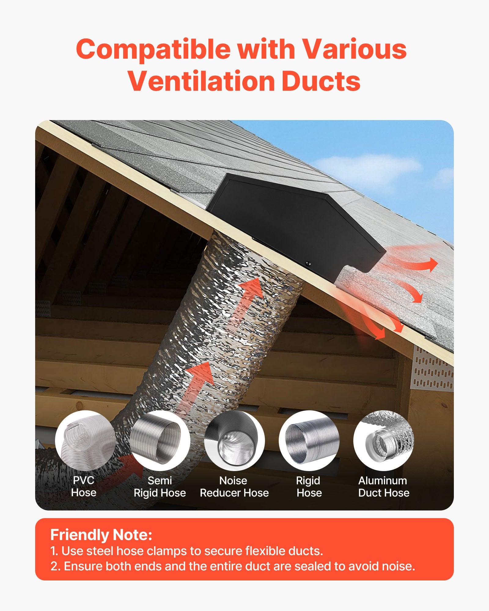 Hooded Wall Vent Cover with Protection Screen for AC and Exhaust Ventilation