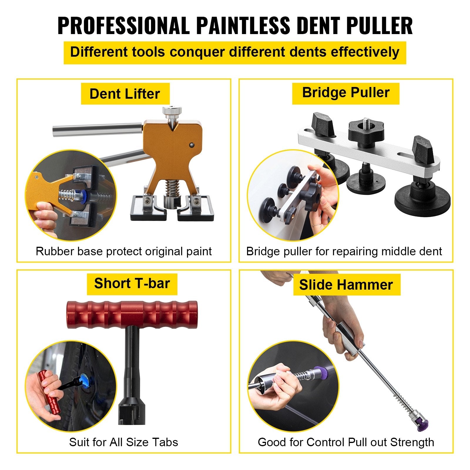 Dent Removal Tool Paintless Car Dent Repair Kit