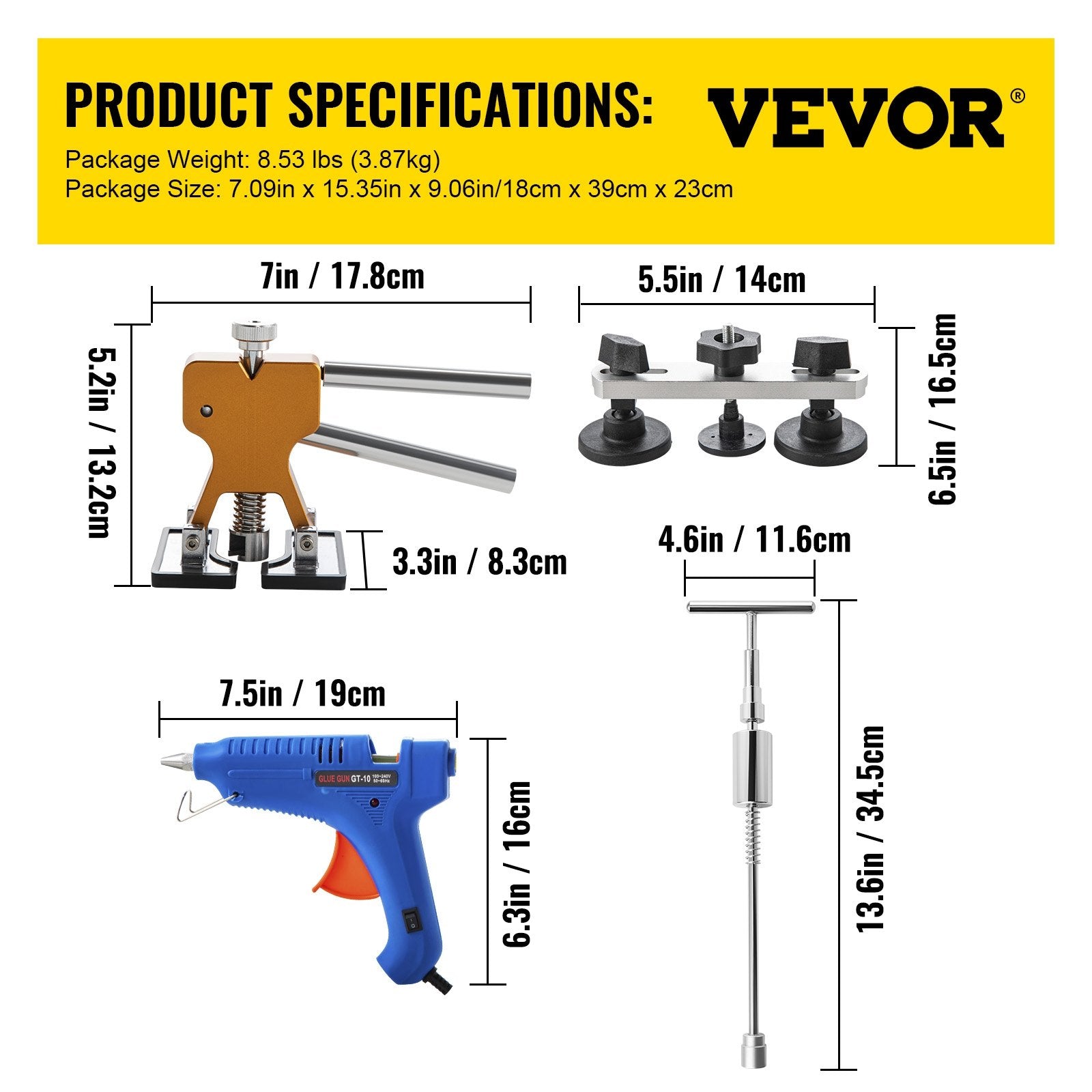Dent Removal Tool Paintless Car Dent Repair Kit