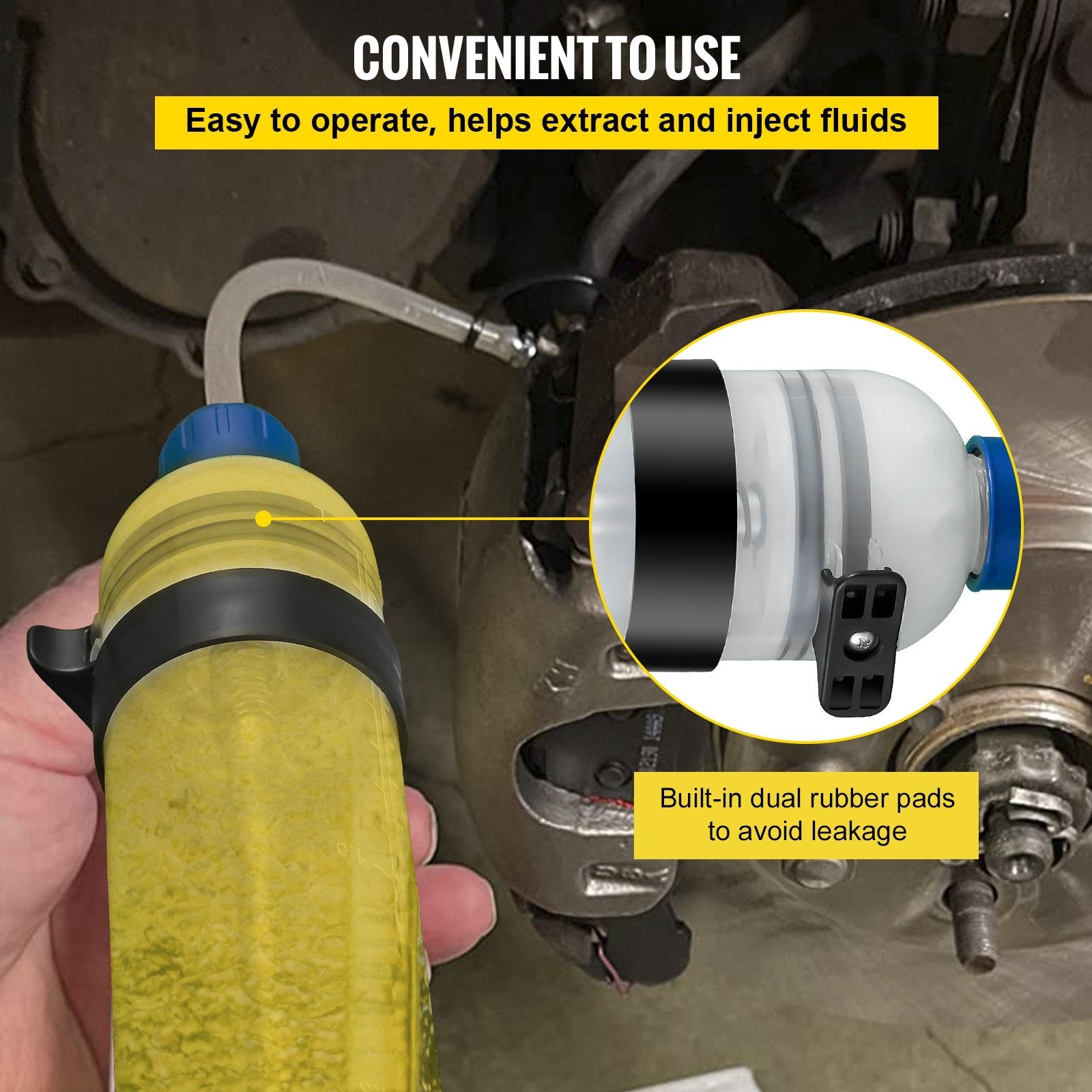 Manual ATF Transmission Fluid Pump 1.5L Dispenser with Filler Adapters Tool Set