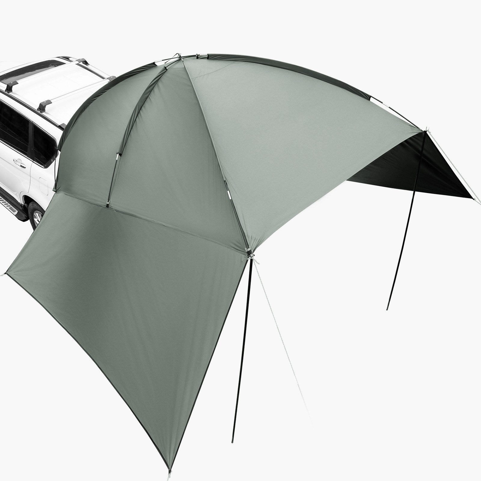 Vehicle Awning 10'x7' Large Car Side Shade with Extended Canopies