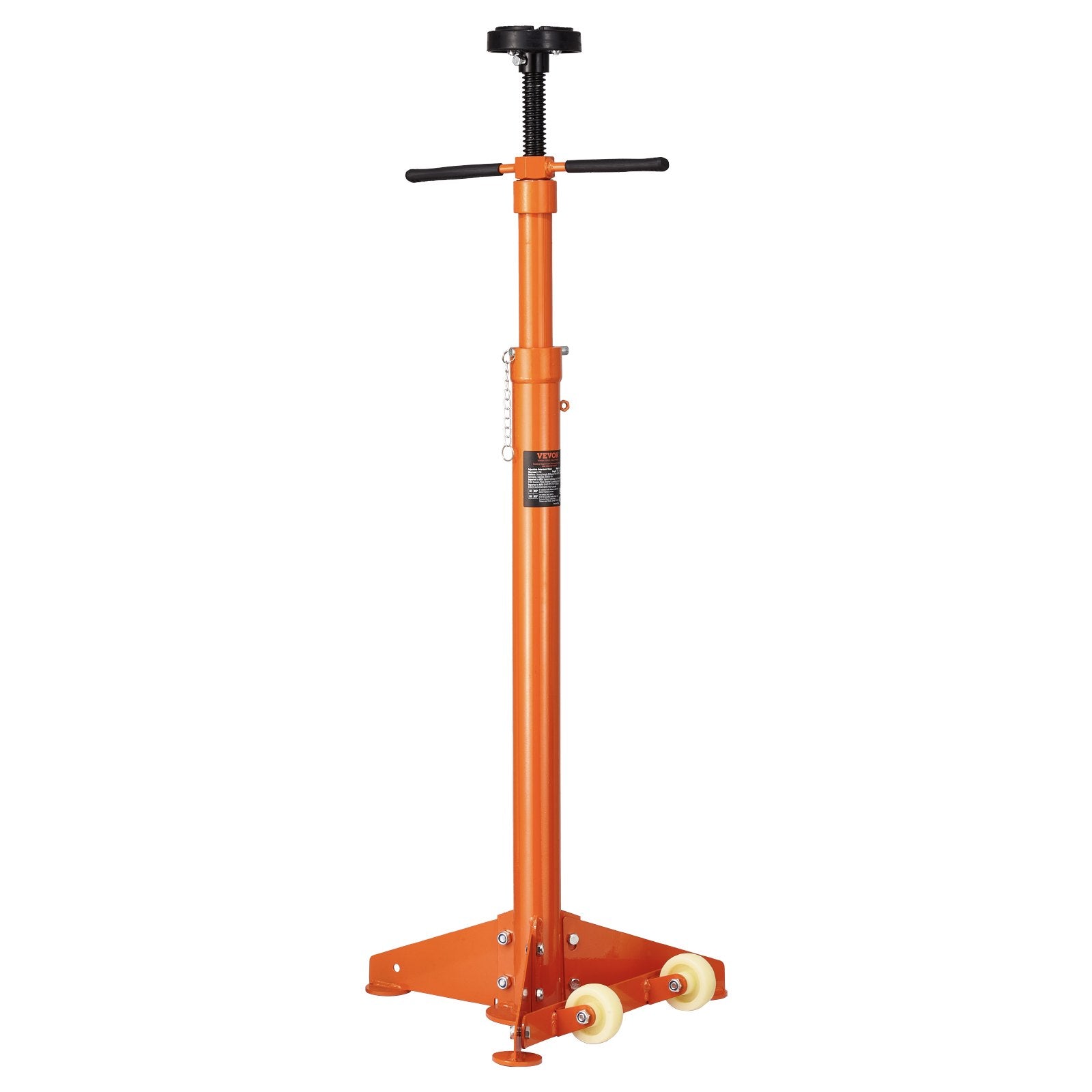 Underhoist Support Stand 3/4 Ton, 38.4–75.4in Lift, Self-Locking, Two Wheels