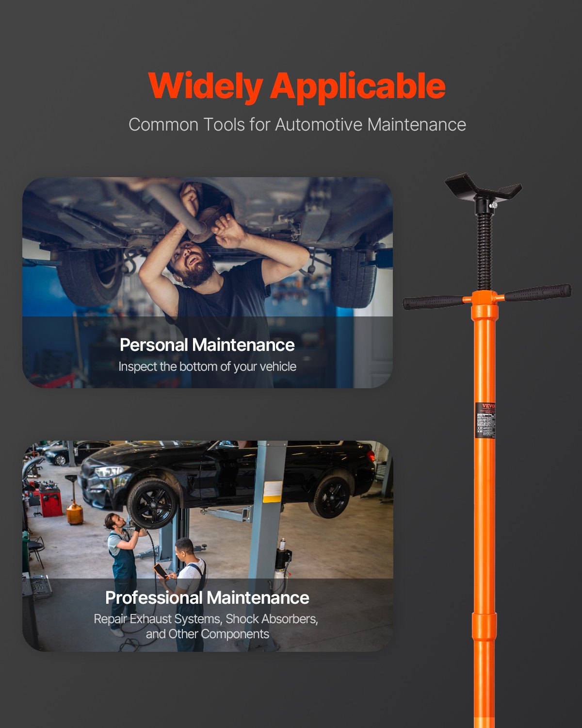Underhoist Support Stand 3/4 Ton Jack Stand 52.8-76 in Lift Range