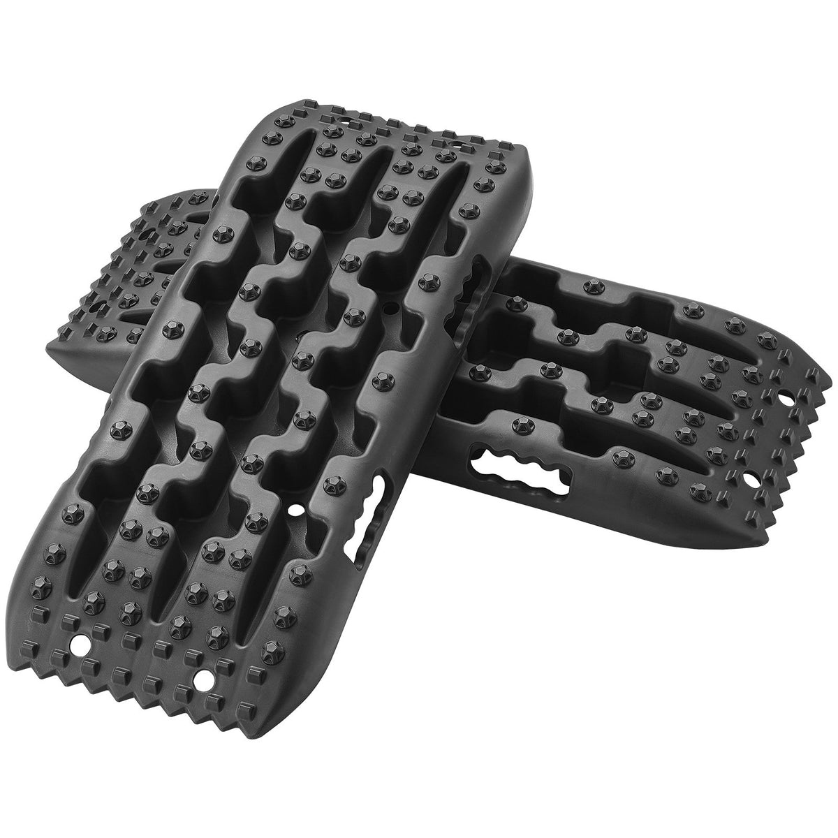 10 TON Traction Boards PP Recovery Mats for Off-Road Vehicles Pair Short Black