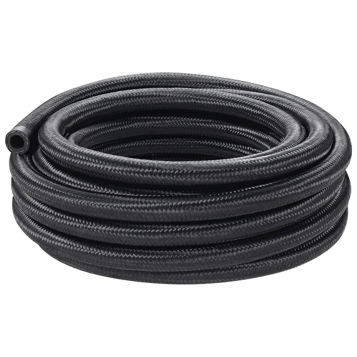 Fuel Line Kit, 6AN Nylon Stainless Steel Braided with 12 Swivel Fittings 6.1m