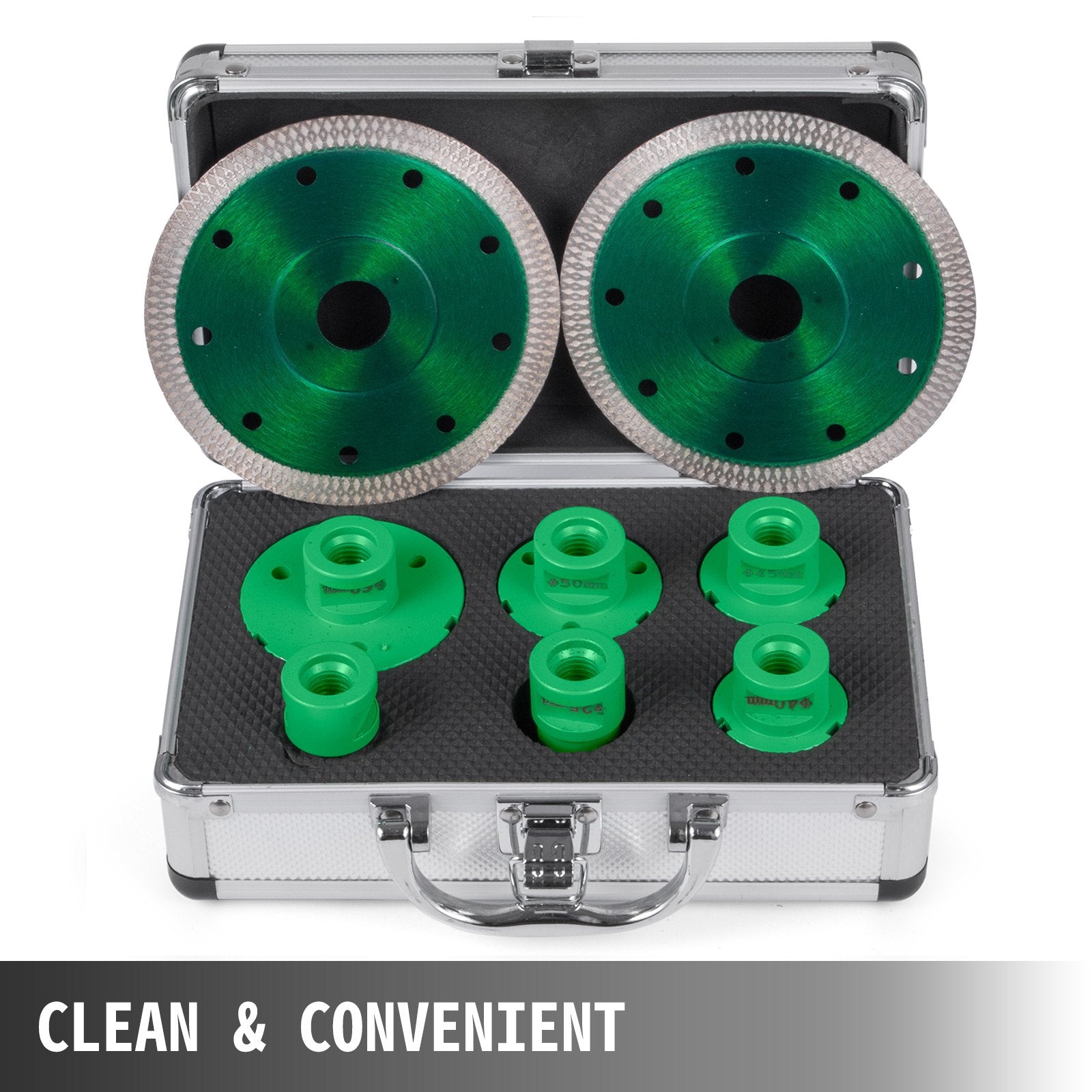 Diamond Hole Saw Set 6PCS Core Bits with Arbor 20-68mm Glass Ceramic Porcelain