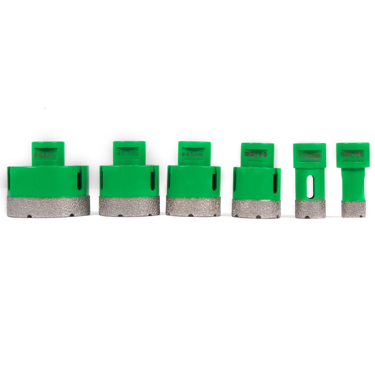 Diamond Hole Saw Set 6PCS Core Bits with Arbor 20-68mm Glass Ceramic Porcelain