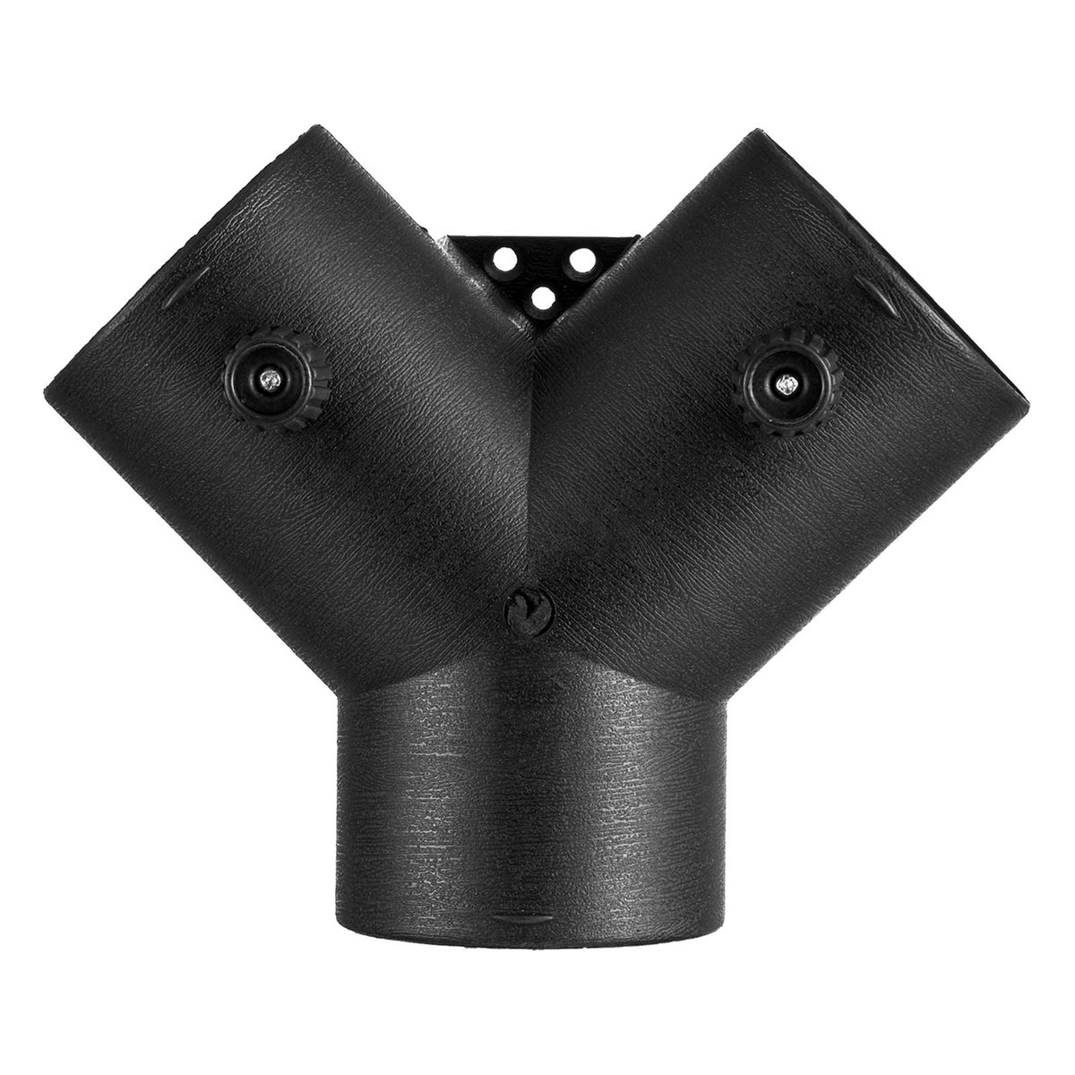 75mm Diesel Heater Duct Y Connector 3-Way w/ Rotatable Valves Black Vent
