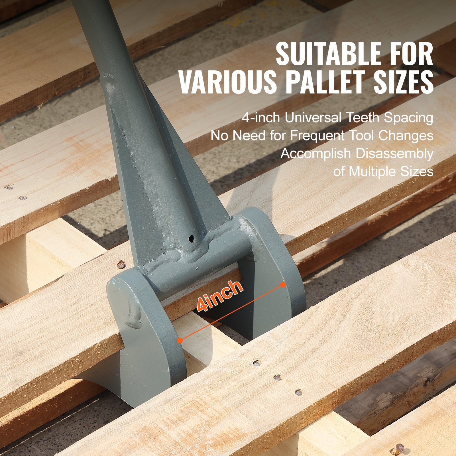 Pallet Buster Pry Bar 50 Inch Carbon Steel 2000LBS Heavy Duty Demolition Tool