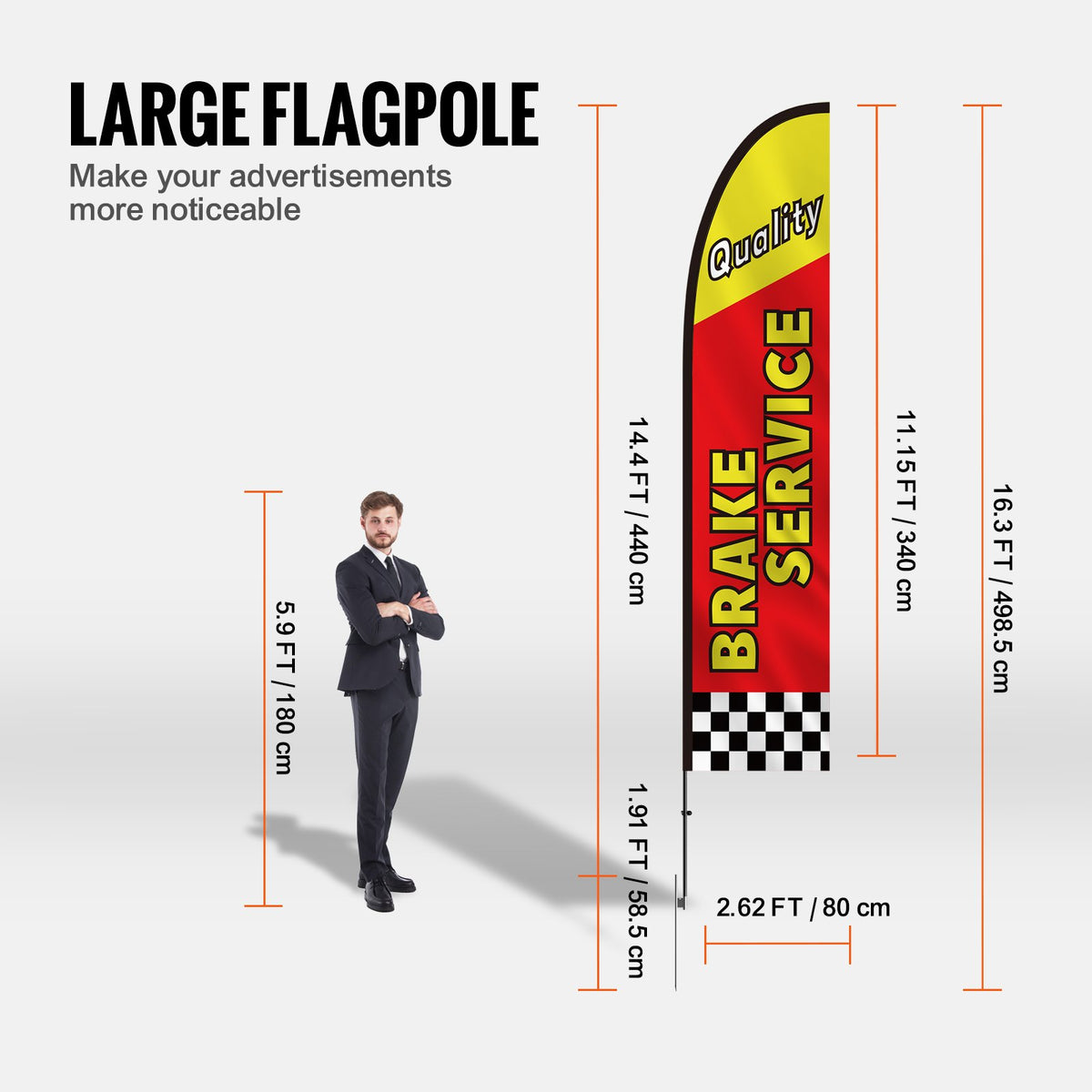 Auto Repair Advertising Feather Flag Kit with 4 Flags Poles Ground Stakes