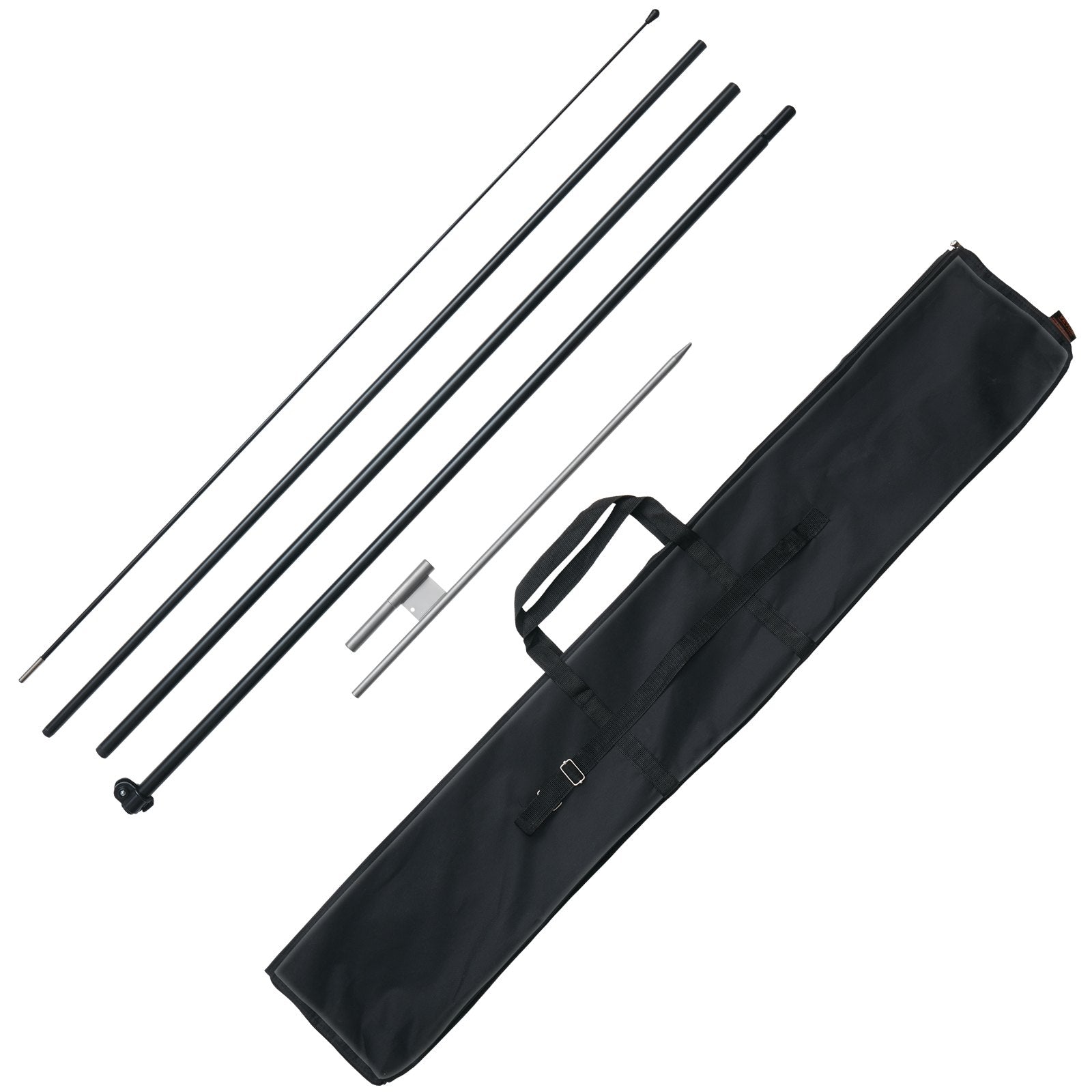 16.3FT Feather Flag Pole Set with Ground Stake and Carrying Bag