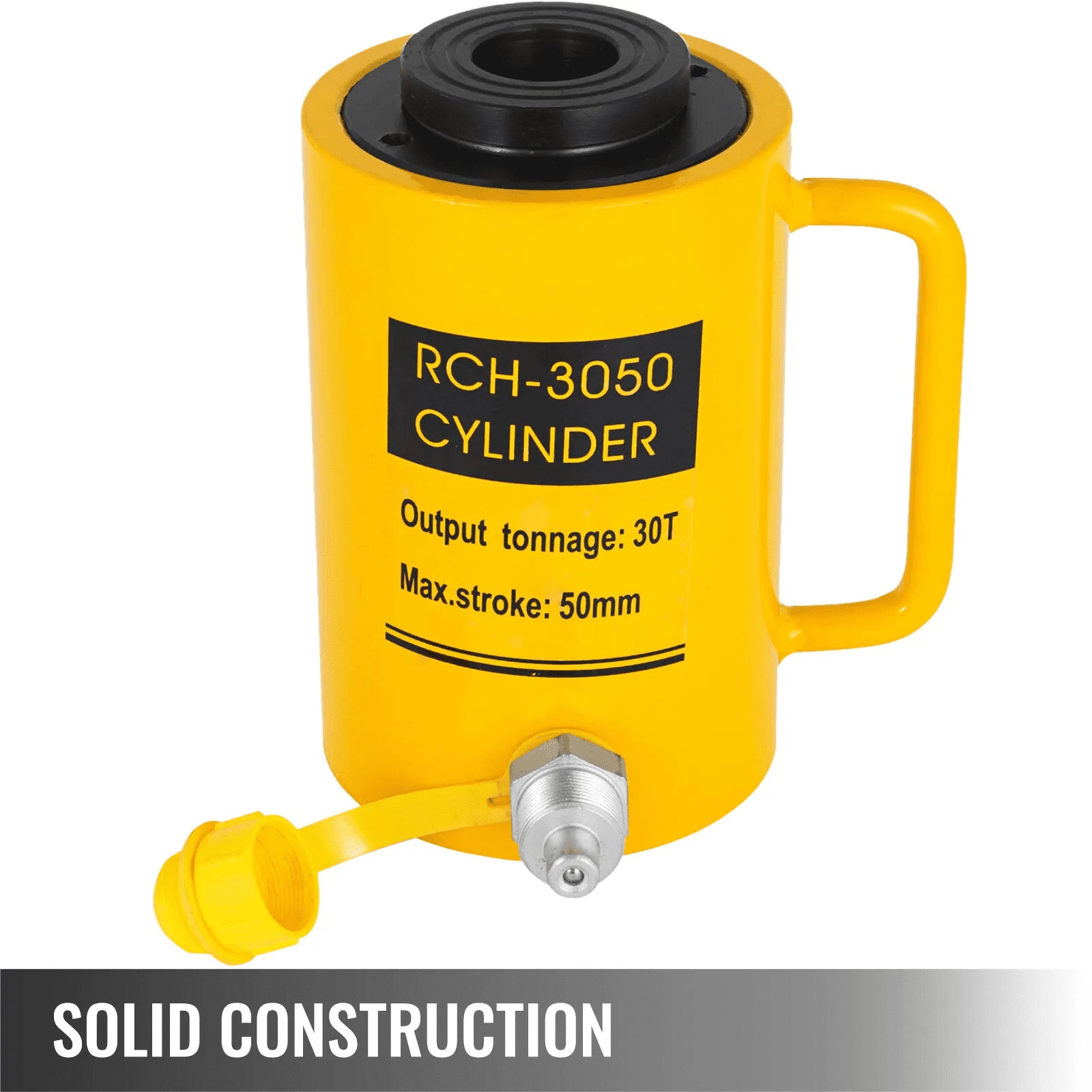 Hydraulic Cylinder Jack 30T 66000LBS 50mm Plunger Ram Heavy Duty Hollow Jack