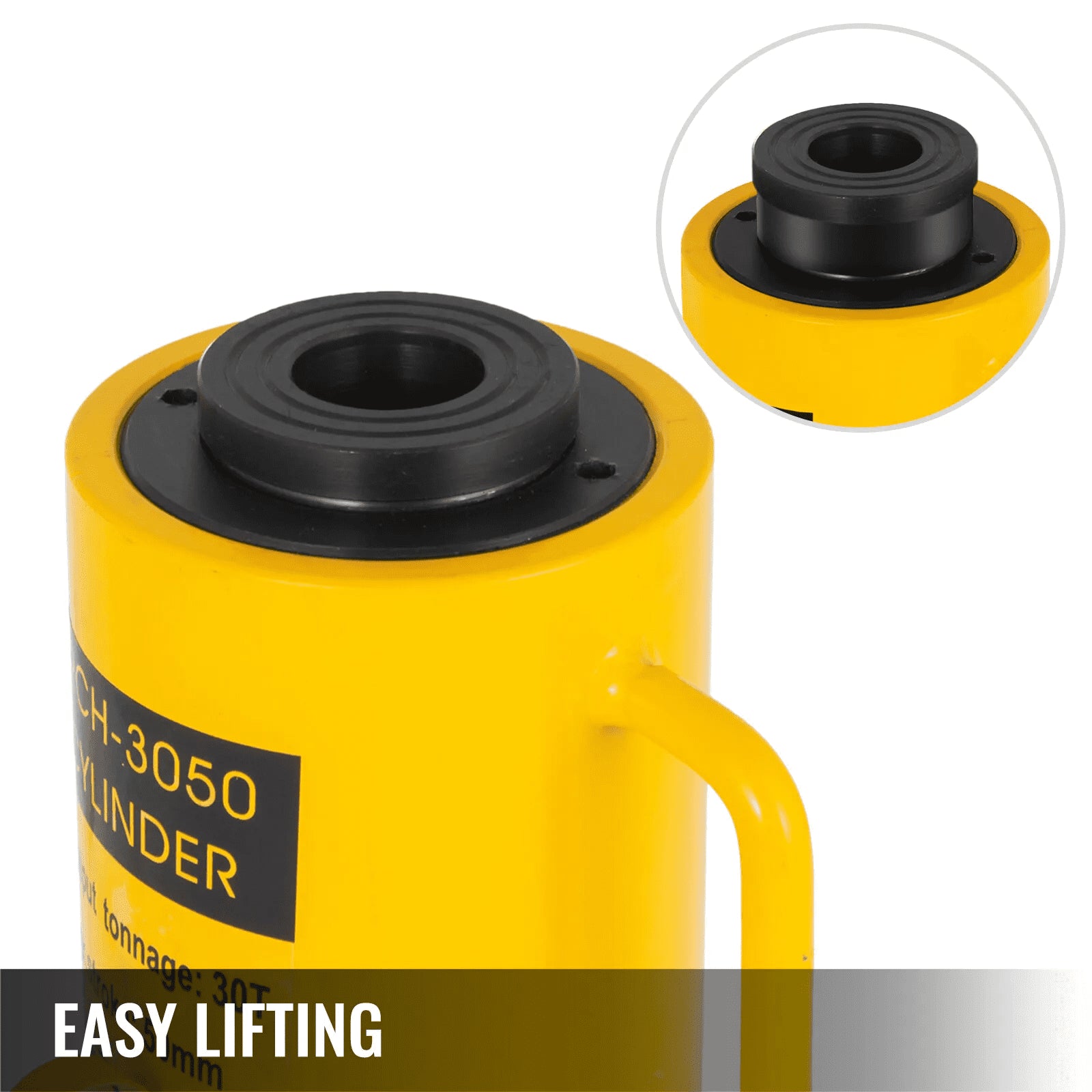 Hydraulic Cylinder Jack 30T 66000LBS 50mm Plunger Ram Heavy Duty Hollow Jack