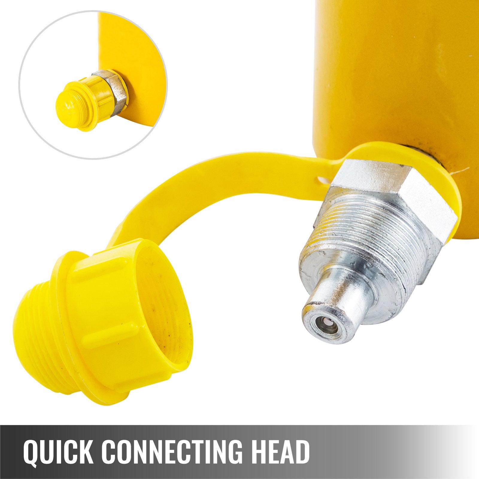 Hydraulic Cylinder Jack 30T 66000LBS 50mm Plunger Ram Heavy Duty Hollow Jack