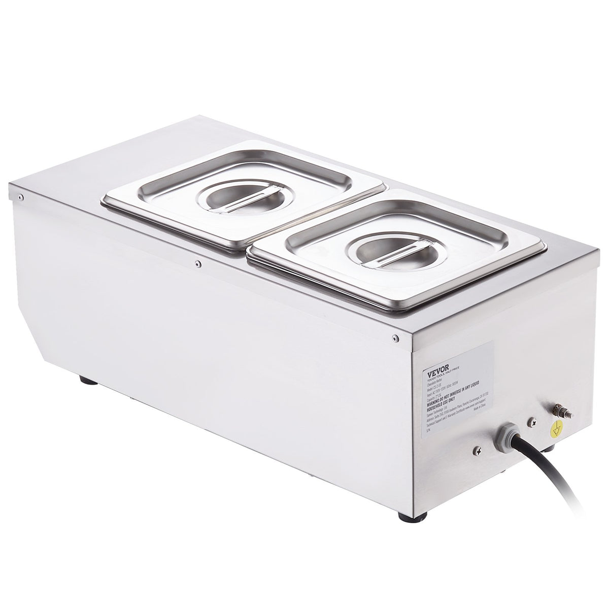 2 Tank Chocolate Tempering Machine 800W Stainless Steel Melter