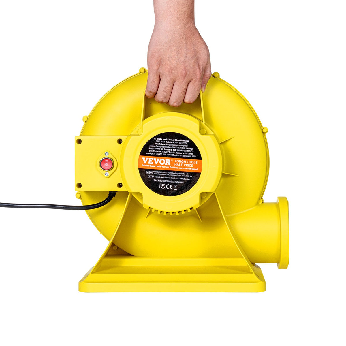 Inflatable Air Blower Pump Fan Bounce House Electric Pump Inflator Yellow
