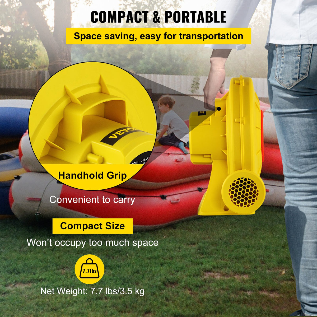 Air Blower Pump Fan 450W 0.6HP for Inflatable Bounce House Bouncy