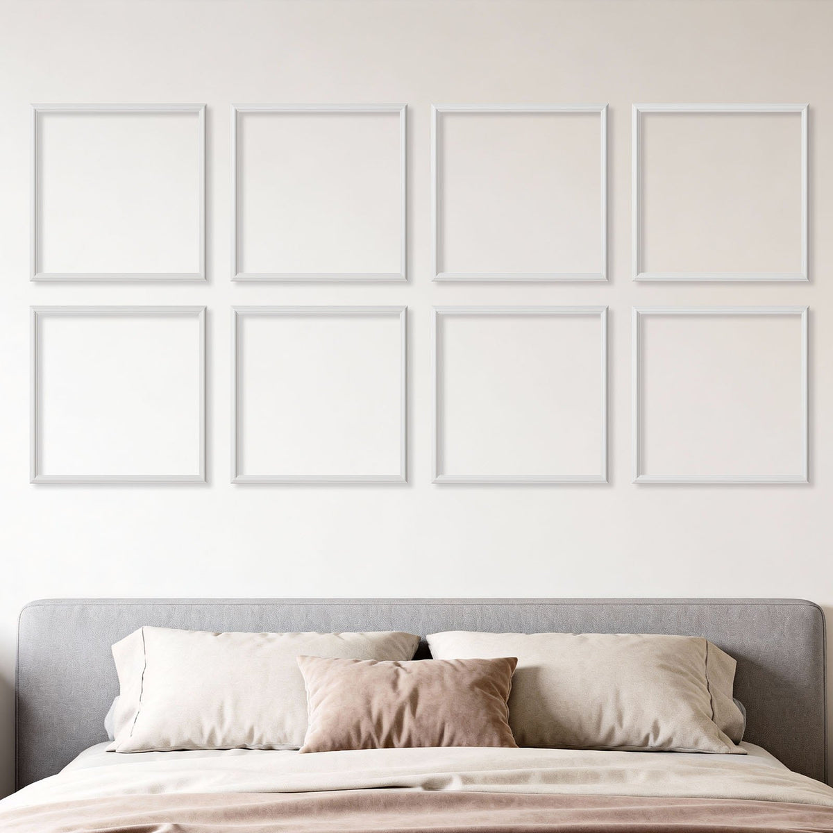 Wall Molding Wainscoting Panels Kit Paintable Accent Wall Trim White