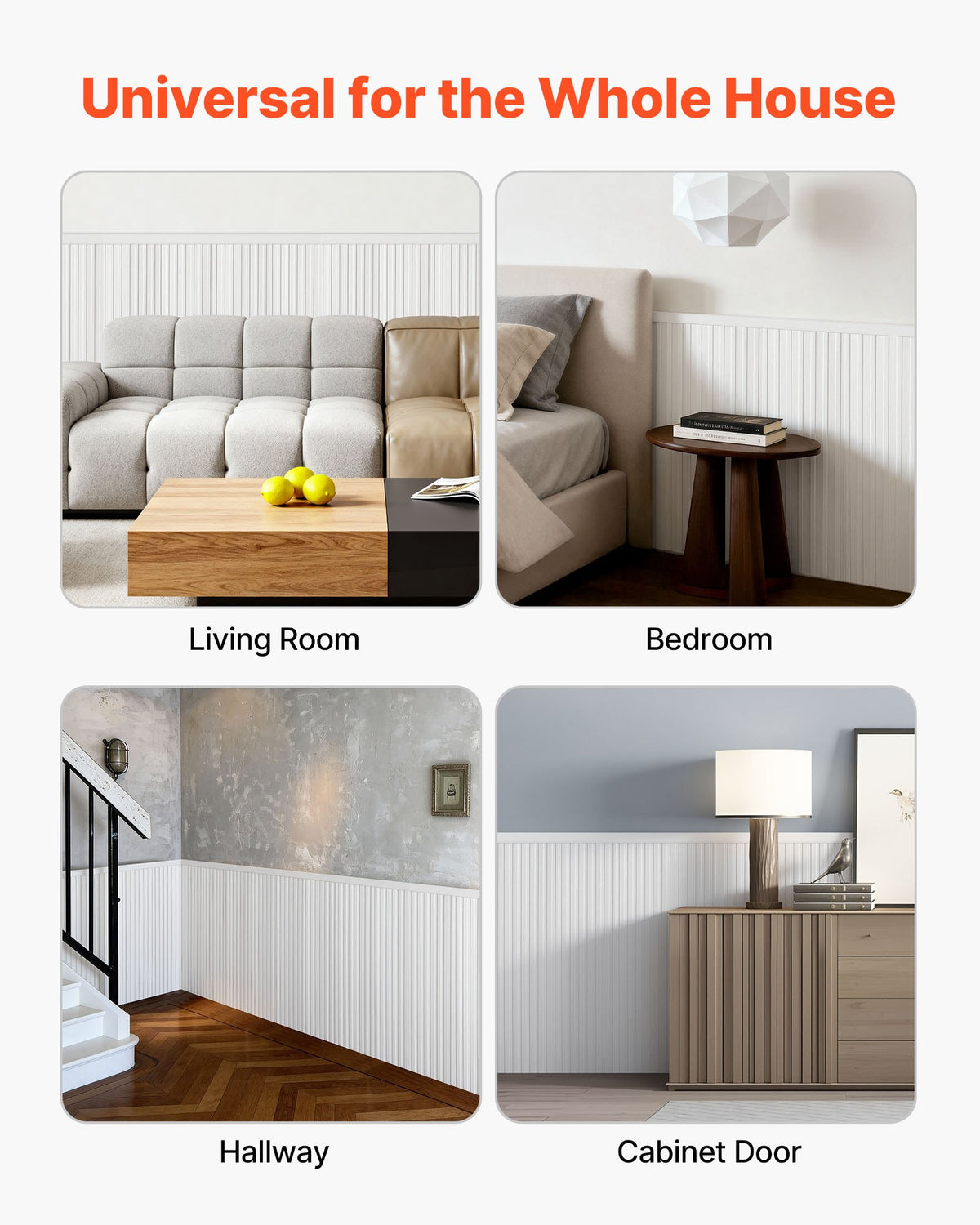 197x98cm Wall Molding Kit Wainscoting Panels Paintable Polystyrene Trim Kit