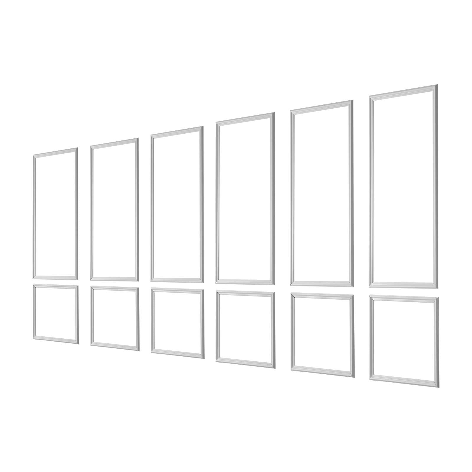 Wall Molding Wainscoting Panels Kit Paintable Accent Wall Trim White