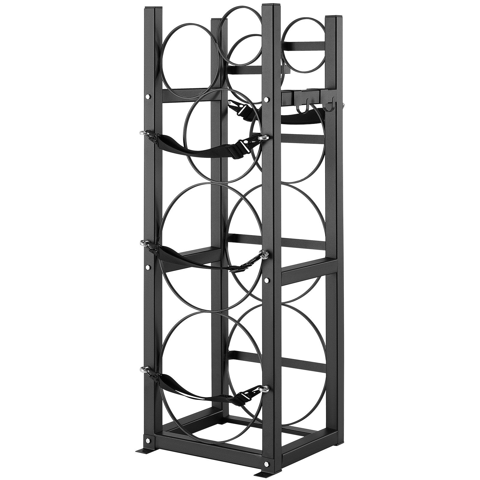 Refrigerant Cylinder Rack and Holders for 2 x 30lbs, 3 Small Tanks, Freon, Gases