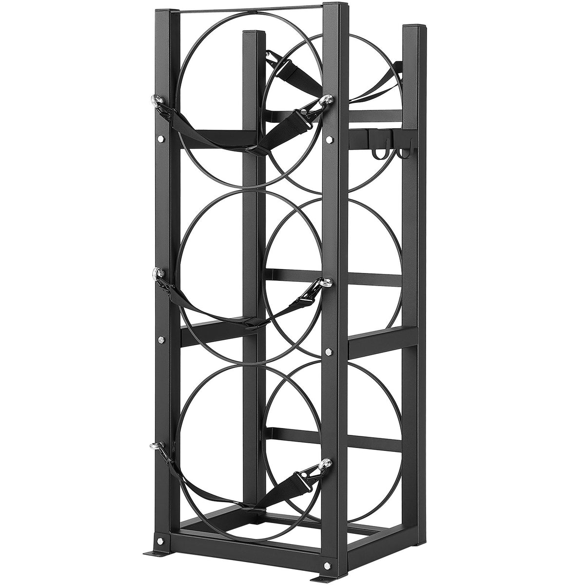 Refrigerant Tank Rack 12.79x12.99x33.07" for 3x30lb Gas Cylinder Storage