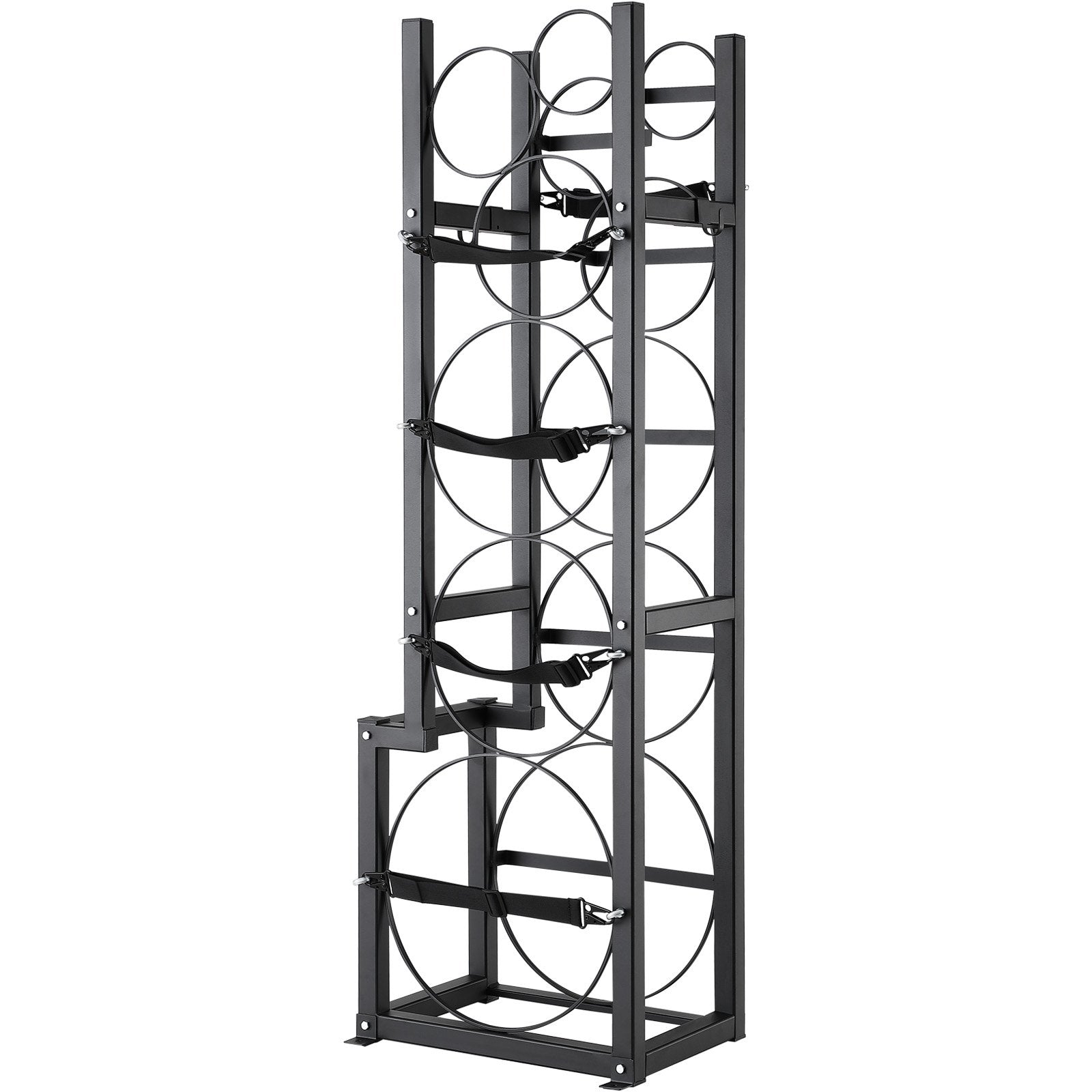 Refrigerant Cylinder Rack Carbon Steel 6 Tank Storage Holder Adjustable