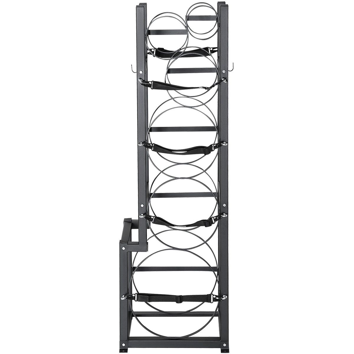 Refrigerant Cylinder Rack Carbon Steel 6 Tank Storage Holder Adjustable