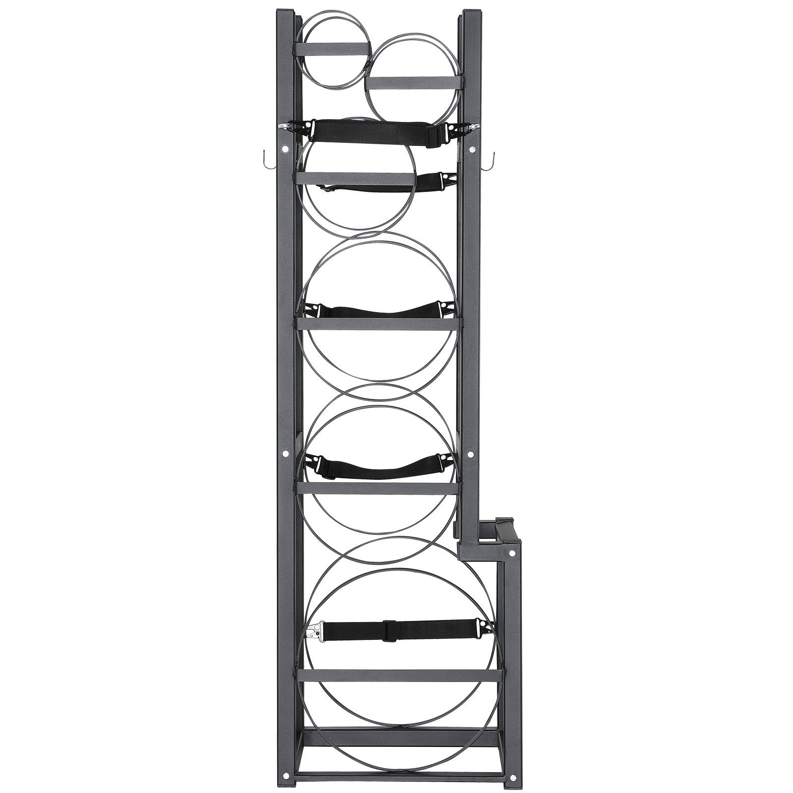 Refrigerant Cylinder Rack Carbon Steel 6 Tank Storage Holder Adjustable