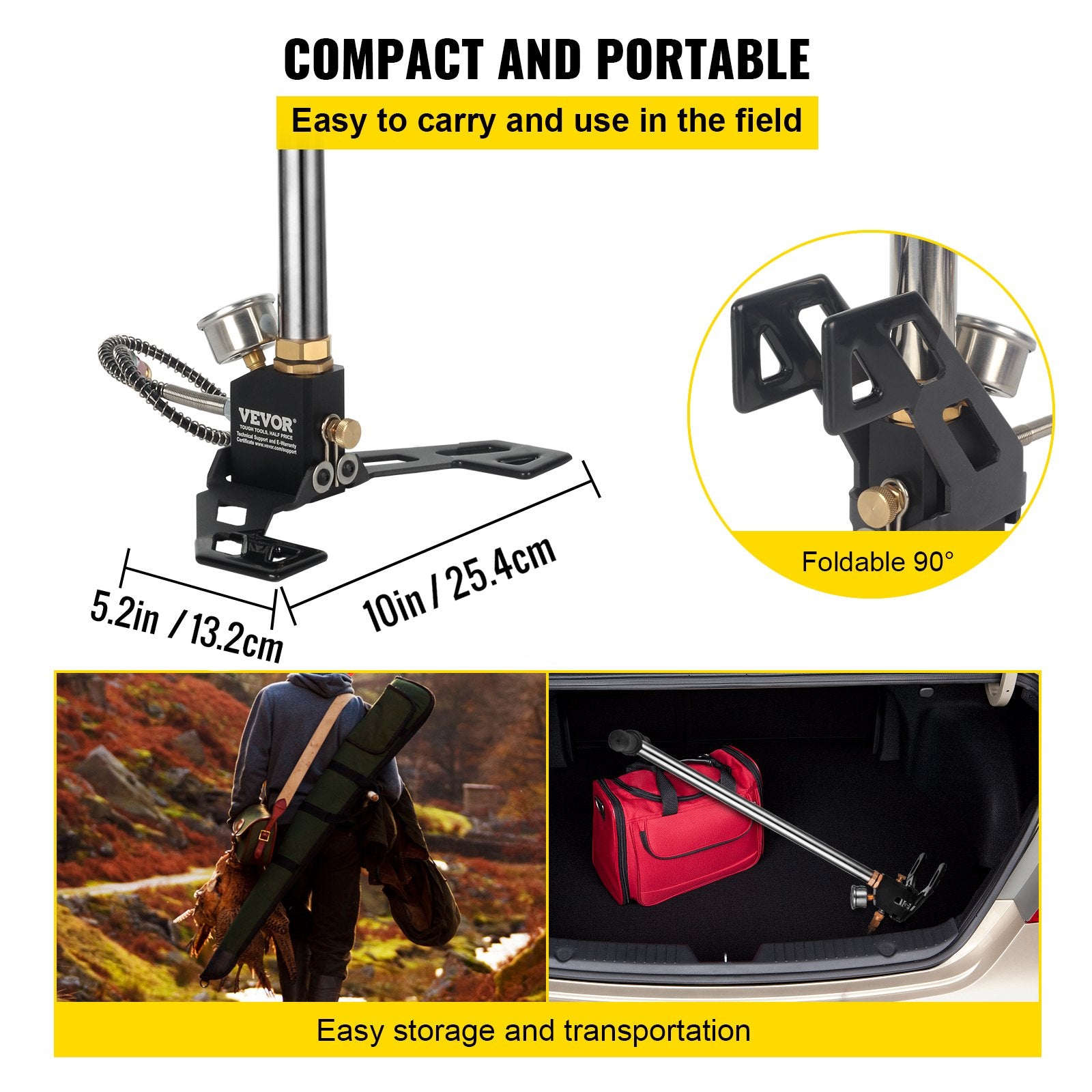Portable High Pressure 3 Stage Hand Pump 4500 PSI PCP Air Pump