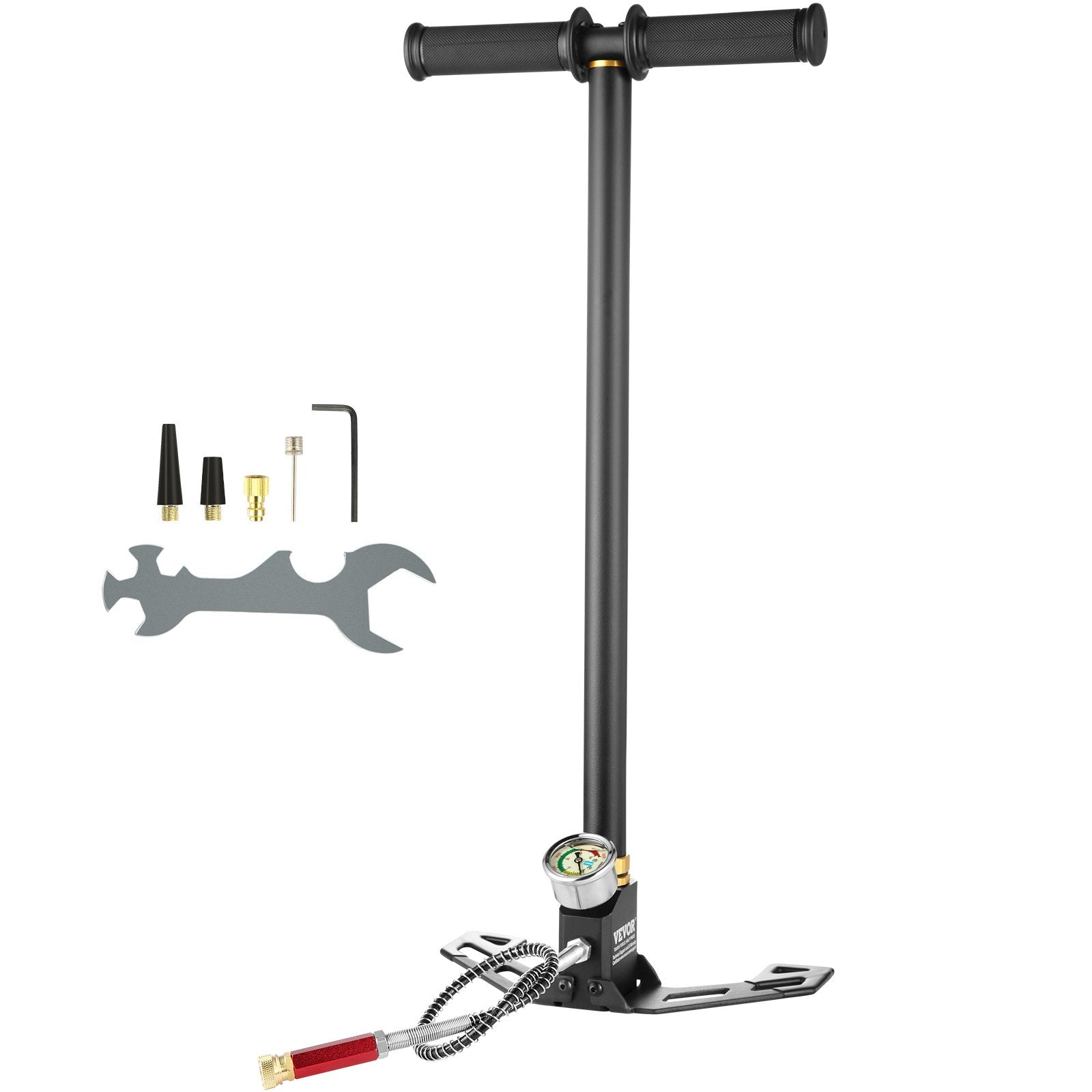 PCP Hand Pump 3‑Stage 4500PSI with Gauge and Oil‑Moisture Filter