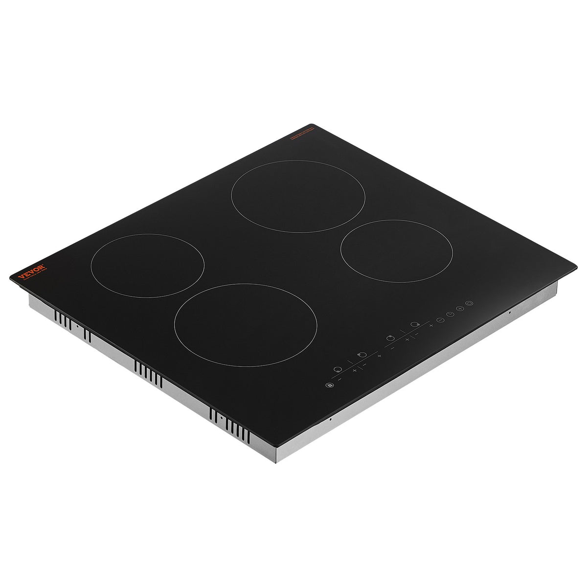 24" 4-Burner Electric Cooktop 6000W Ceramic Top Touch Control Child Lock