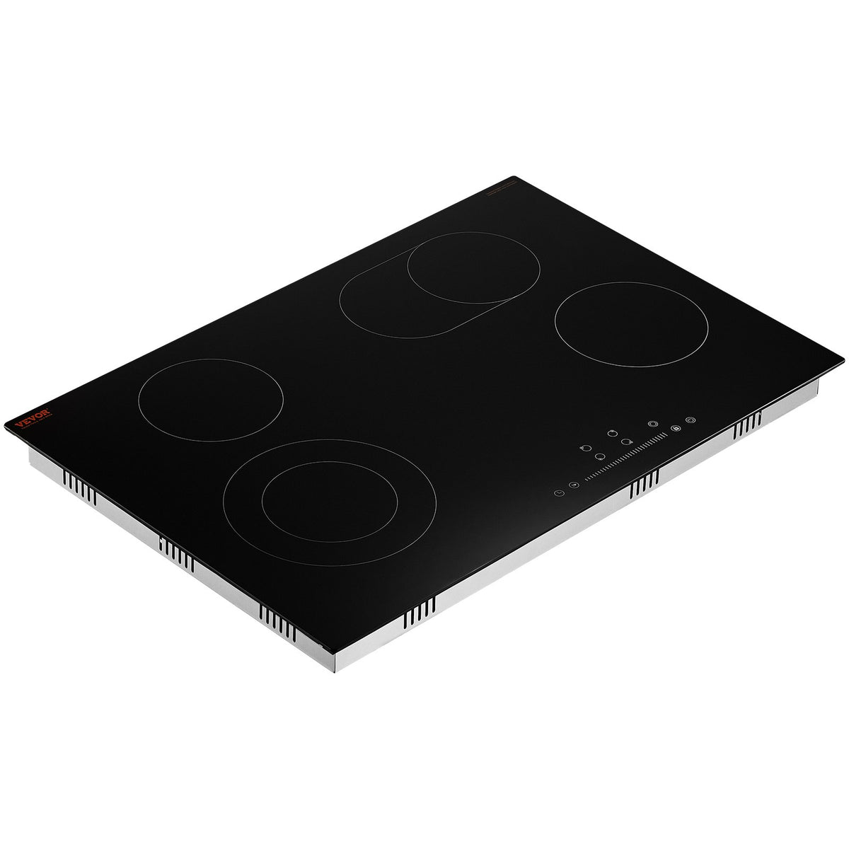 30" 4-Burner Electric Cooktop 7200W Ceramic Top Touch Control Child Lock