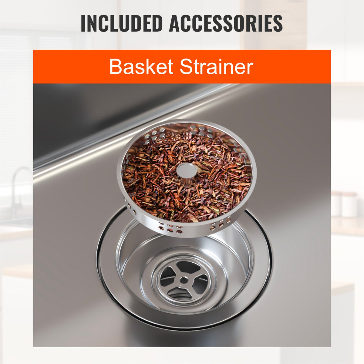Kitchen Sink 25", 304 Stainless Steel Top Mount Single Bowl, Pack of 2 with Accessories