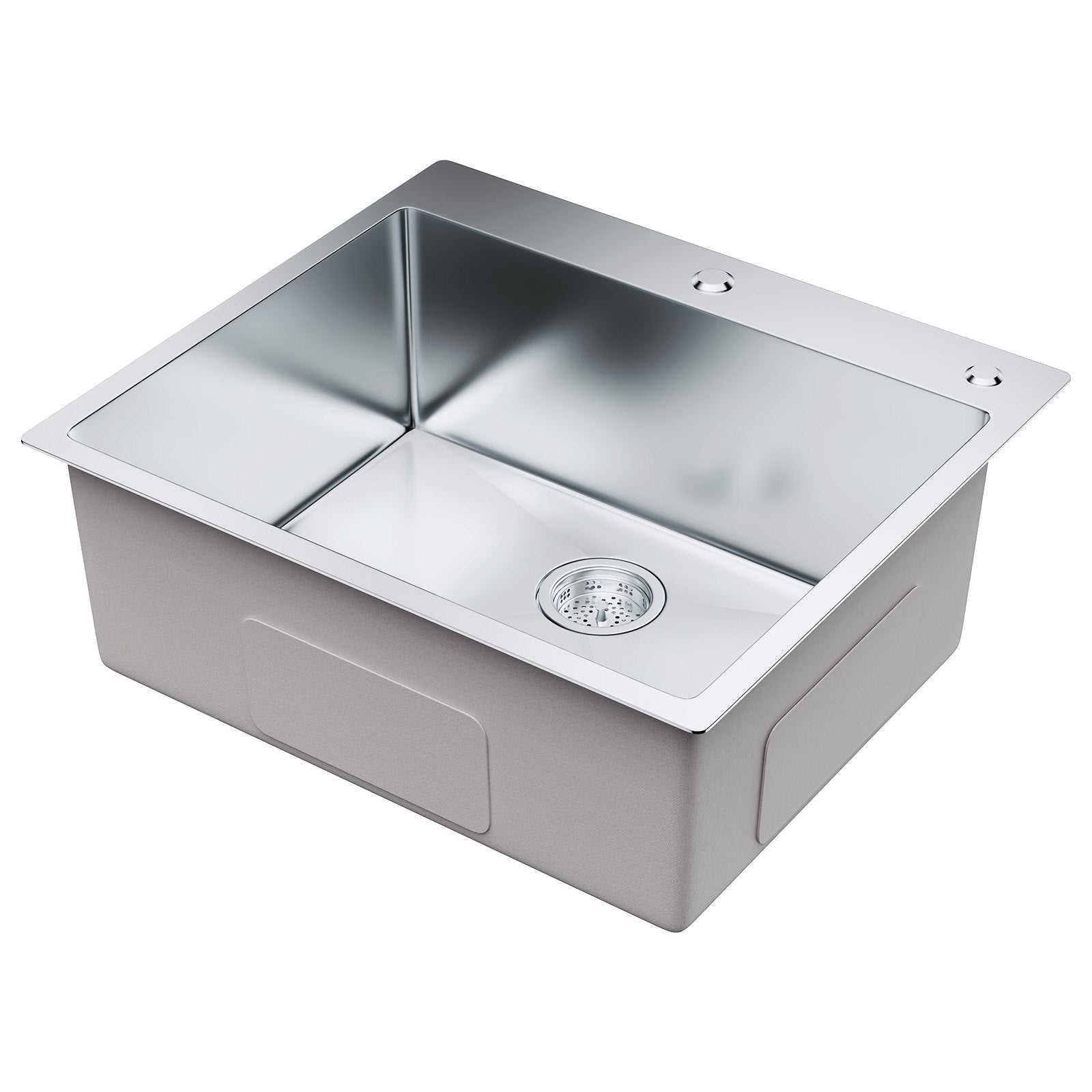 Kitchen Sink 25", 304 Stainless Steel Top Mount Single Bowl, Pack of 2 with Accessories