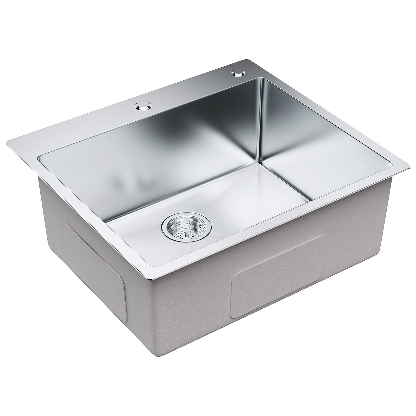 Kitchen Sink 25", 304 Stainless Steel Top Mount Single Bowl, Pack of 2 with Accessories