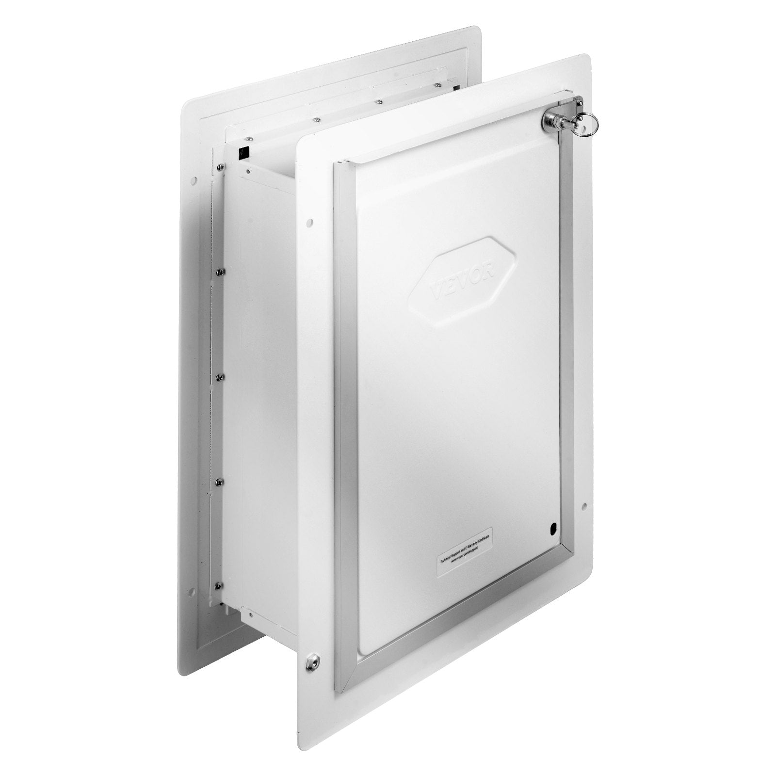 Pet Door 31.2x43.5cm Metal Frame with Lock 3-Flap Weatherproof Door for Cats Dog