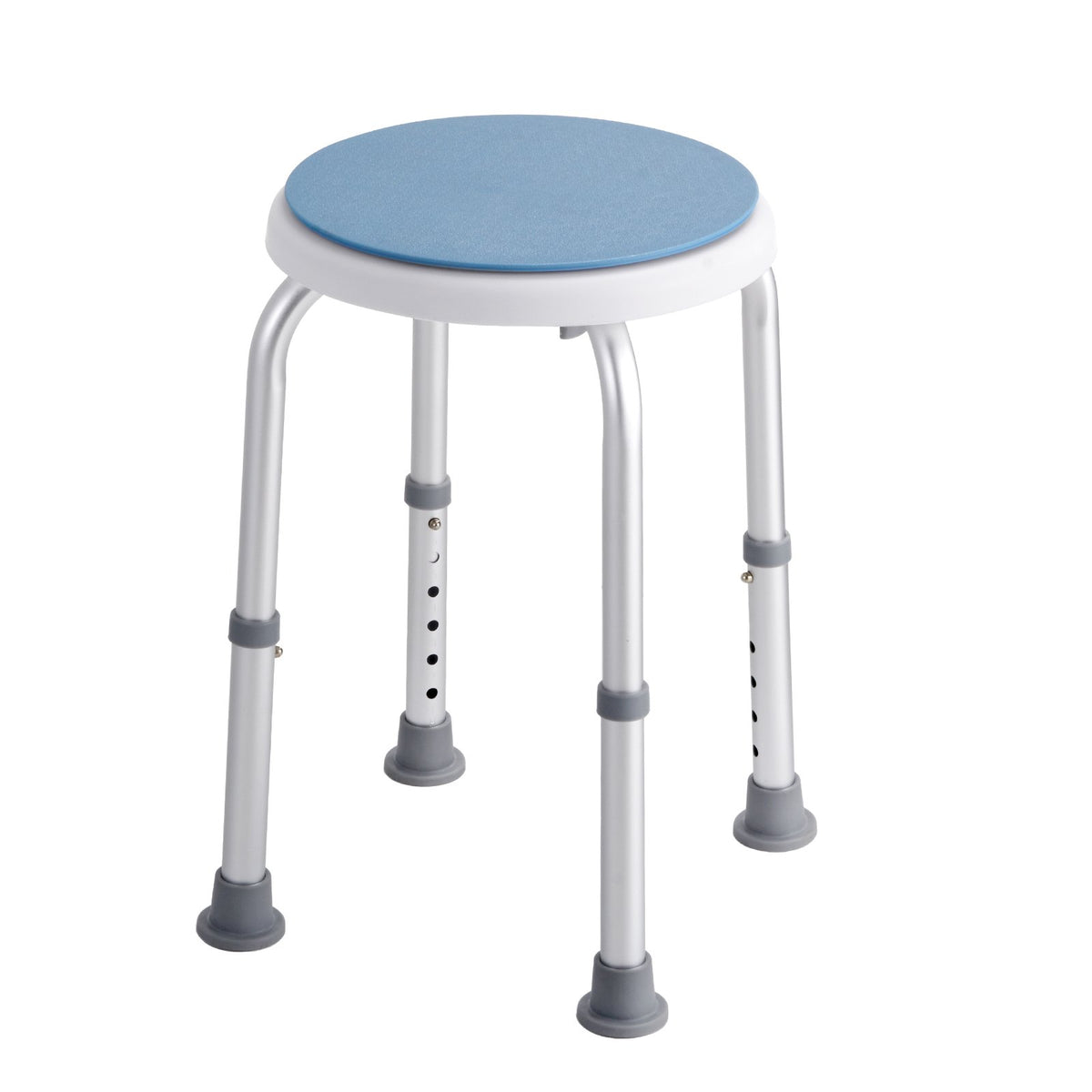 Shower Chair 360° Rotating Adjustable Height Non-Slip Bath Stool Elderly 136kg