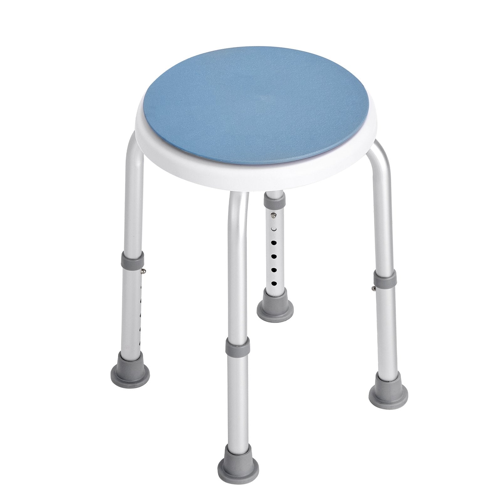 Shower Chair 360° Rotating Adjustable Height Non-Slip Bath Stool Elderly 136kg