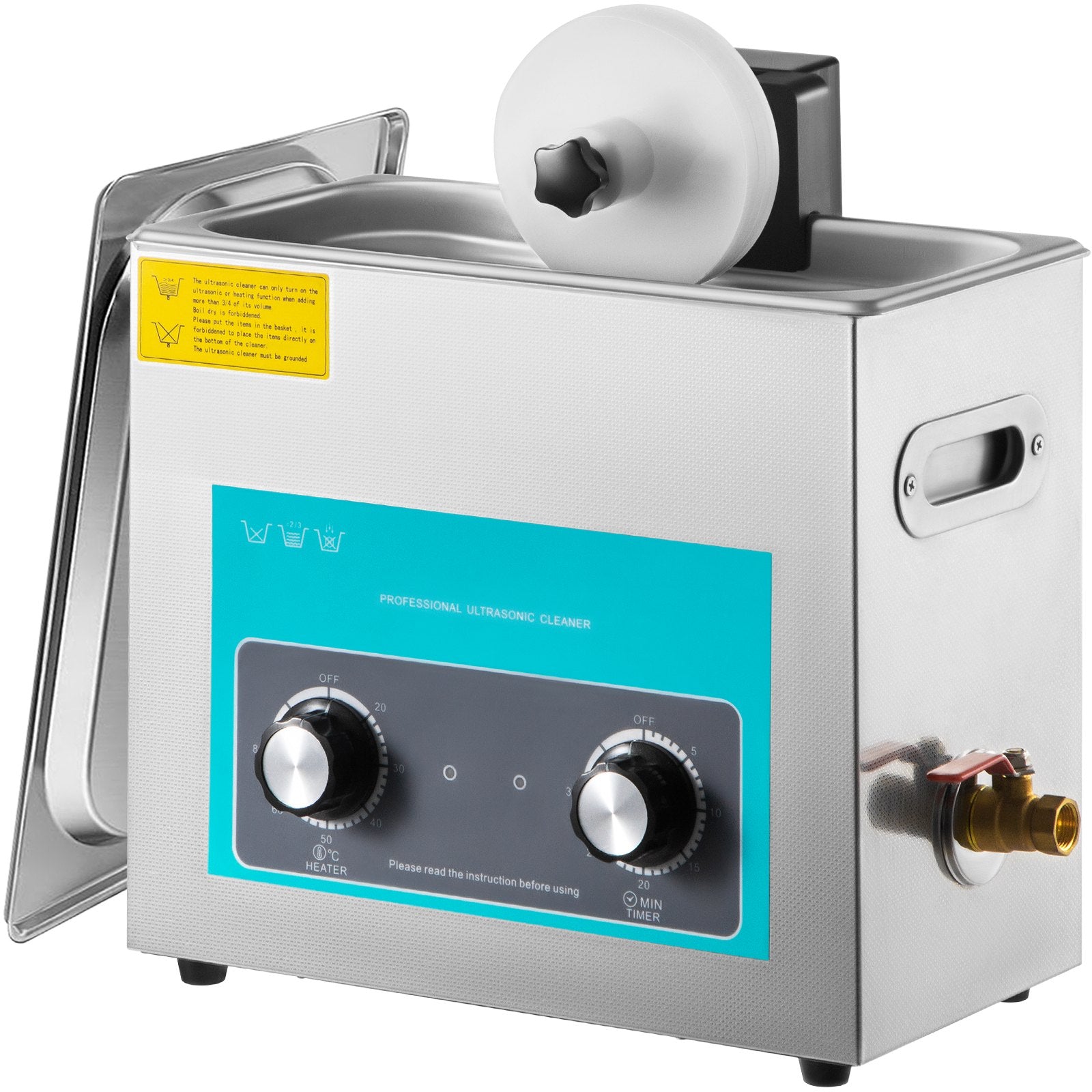 Ultrasonic Vinyl Record Cleaner 6L 40kHz 8 Records Stainless Steel Tank