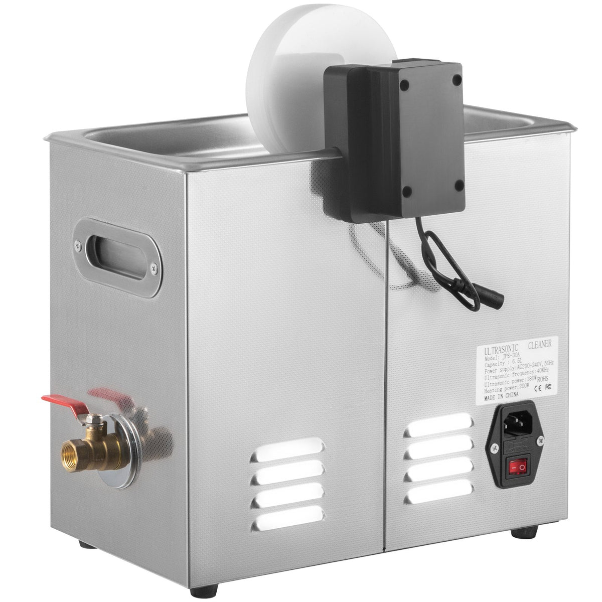 Ultrasonic Vinyl Record Cleaner 6L 40kHz 8 Records Stainless Steel Tank