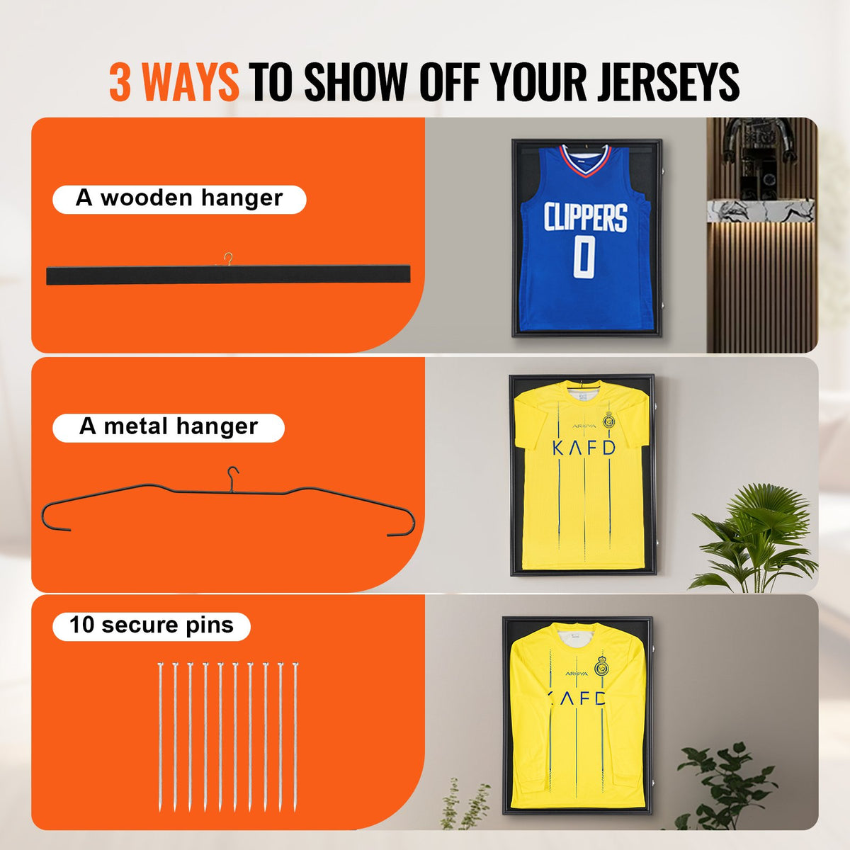 Jersey Display Frame Case Lockable Shadow Box