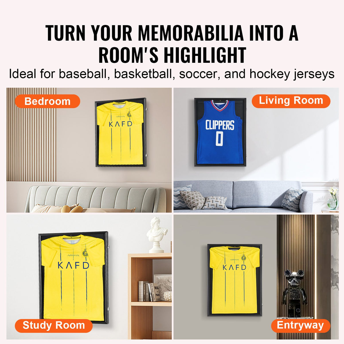 Jersey Display Frame Case Lockable Shadow Box