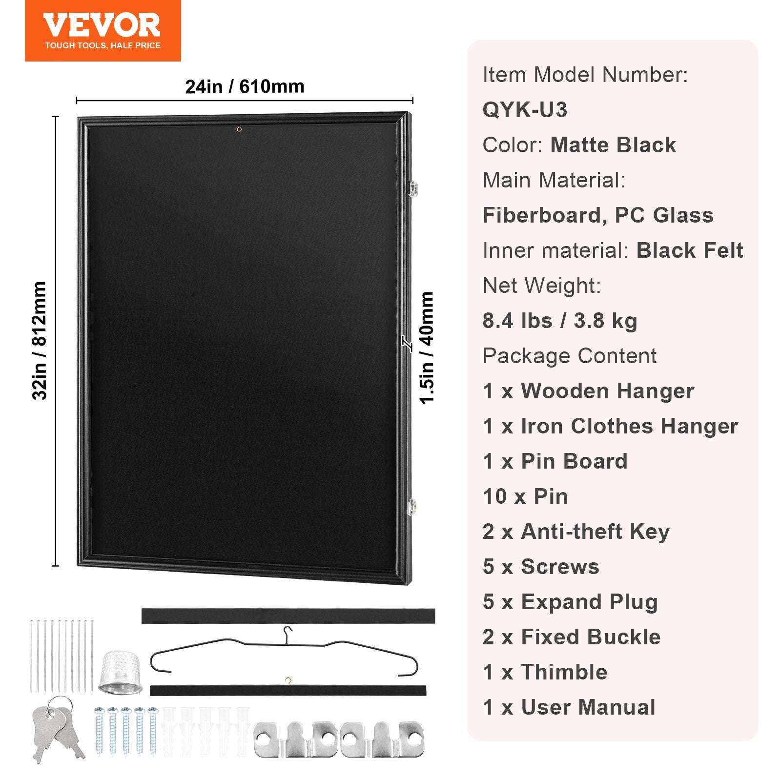 Jersey Display Frame Case Lockable Shadow Box