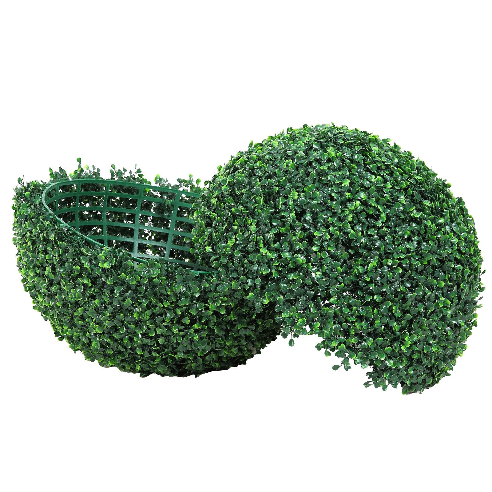 2PCS 16in Artificial Boxwood Topiary Trees Ball Shape Faux Plants for Home Décor