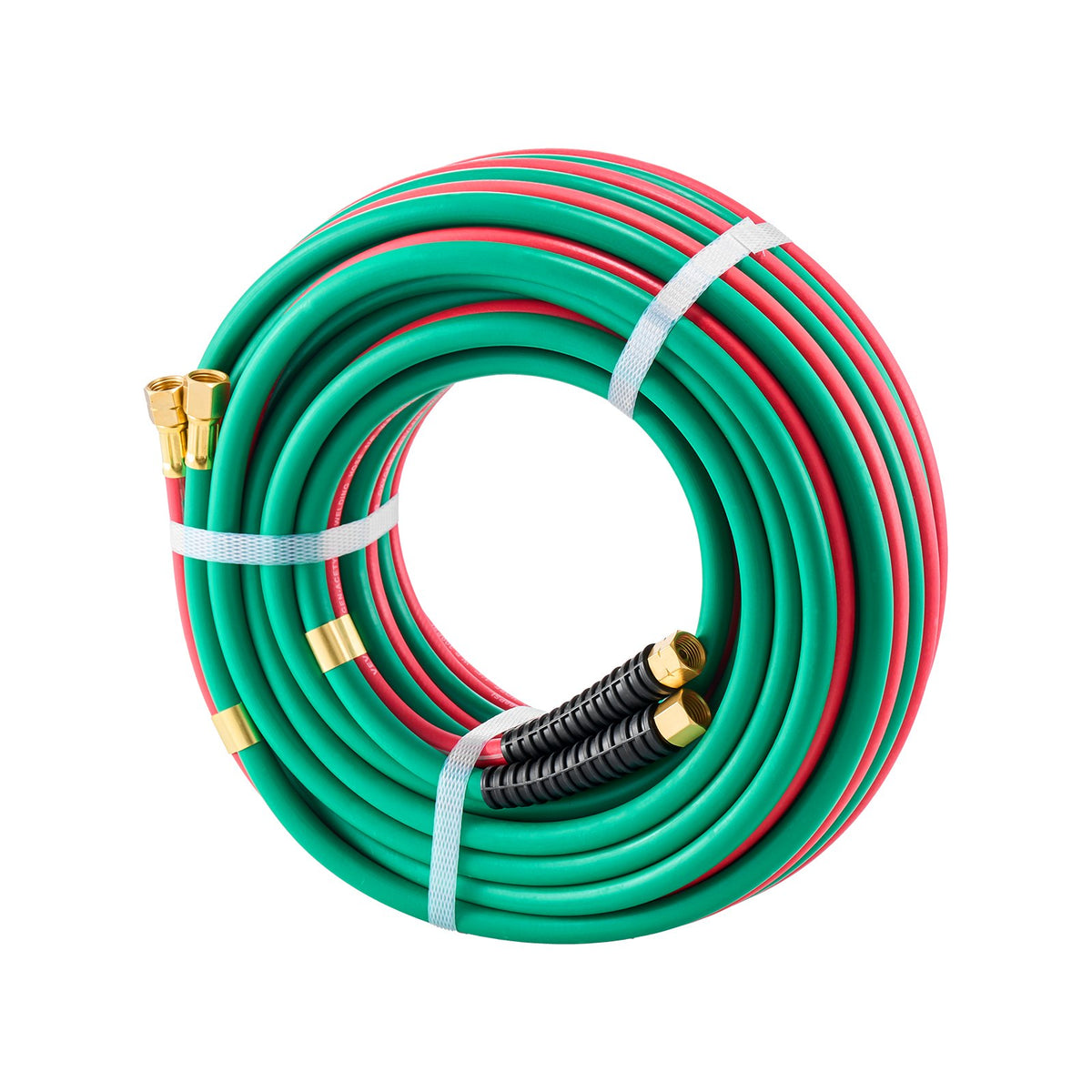 Oxygen Acetylene Hose 1/4"x50FT Twin Hose with 9/16"-18 LH/RH Fittings 300PSI