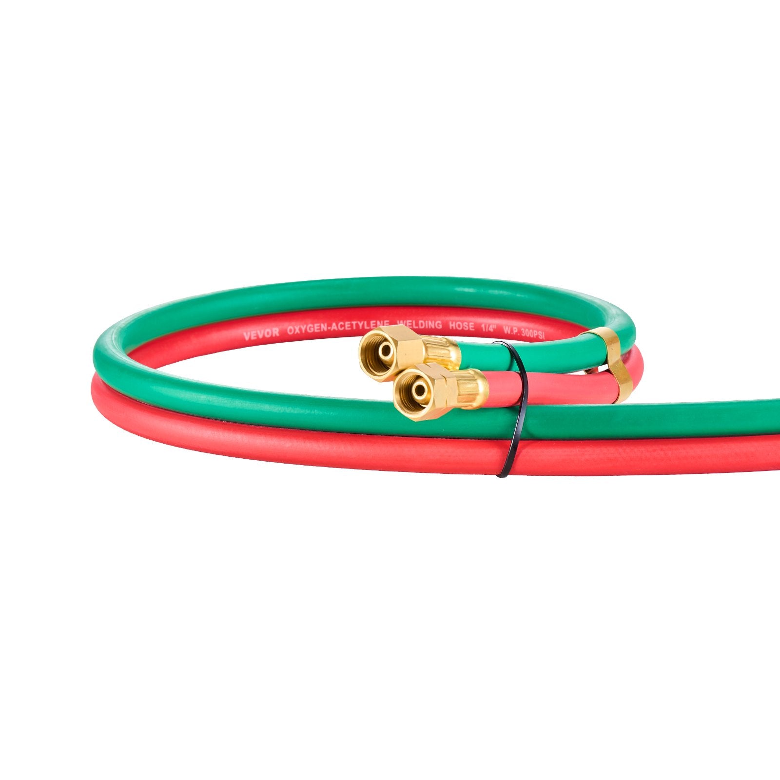 Oxygen Acetylene Hose 1/4"x50FT Twin Hose with 9/16"-18 LH/RH Fittings 300PSI