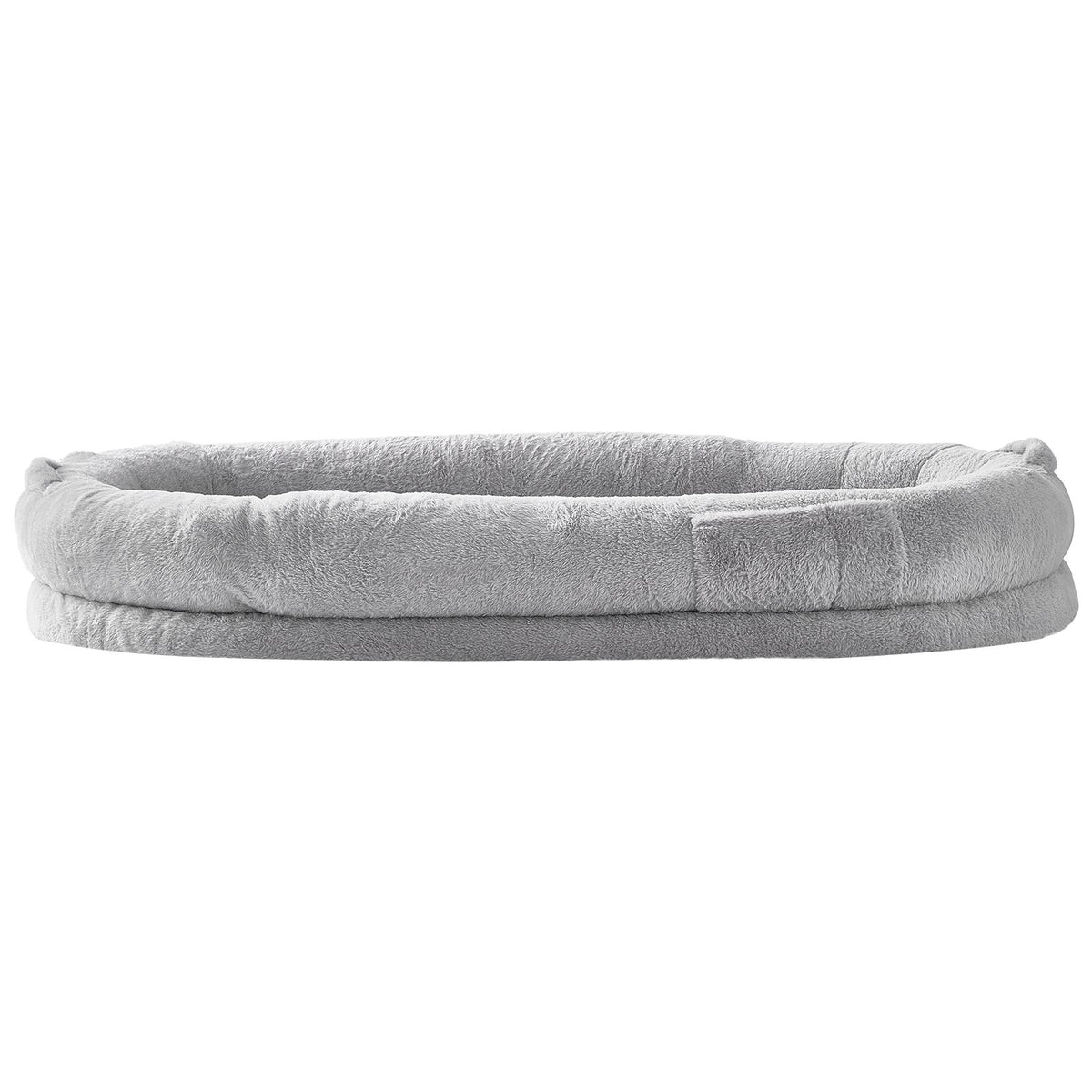 Human Dog Bed 172 x 89 x 25 cm Orthopedic Foam Washable Cover Grey