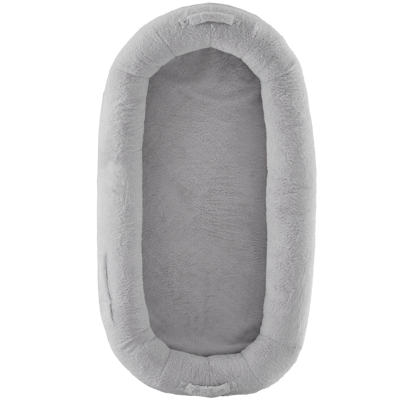 Human Dog Bed 172 x 89 x 25 cm Orthopedic Foam Washable Cover Grey