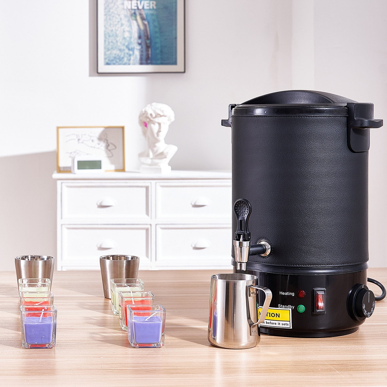 6.5 Liter Electric Wax Melter for Candle Making with 9-Level Temperature Control